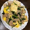 ちいの作ってみた!投稿(【豚ニラ豆腐のチャンプルー】ボリューミー節約おかず♡)