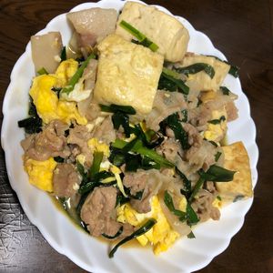 ちいの作ってみた!投稿(【豚ニラ豆腐のチャンプルー】ボリューミー節約おかず♡)