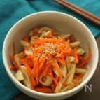 【お弁当おかずや副菜に】にんじんとちくわの塩きんぴら