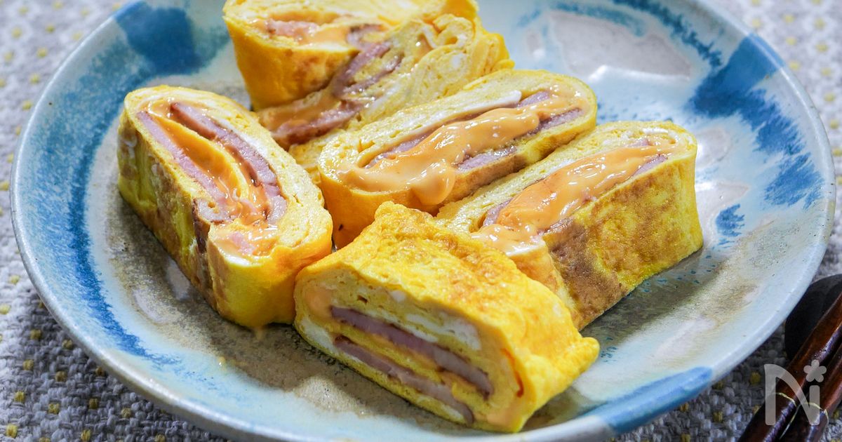 ベーコンとチェダチーズの玉子焼き