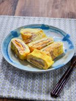 ベーコンとチェダチーズの玉子焼き