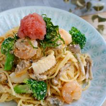 【ワンパン10分！】シーフードたらこパスタ
