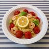 𝔂𝓾𝓶𝓲🍓の作ってみた!投稿(海老アボカドとトマトのオイルパスタ♪レモンでさっぱり夏パスタ)