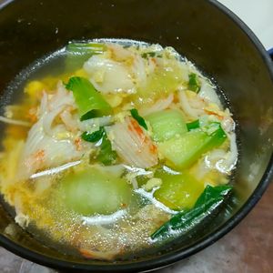 マルグリートの作ってみた!投稿(お得感が凄い！想像以上♡『青梗菜のかにたまスープ』)