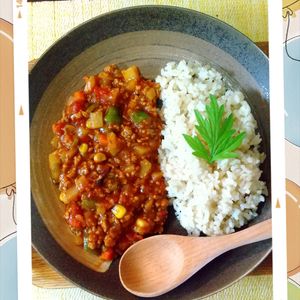 チョロリスの作ってみた!投稿(【ひき肉のトマトカレー】ルウで簡単!コク旨野菜カレー♡)