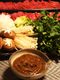 野菜＆牛刺身風の火鍋★特製ダレ