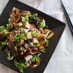 餃子の皮でパリパリ食感！おつまみチャーシューサラダ