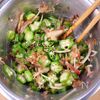 夏の涼しい副菜🎐オクラとみょうがのポン酢おかか和え😋🥗の工程3
