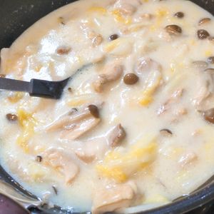 むちの作ってみた!投稿(ご飯にも合う【白菜と鶏肉の中華クリーム煮】)