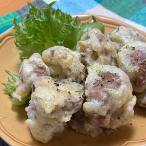 yukaの作ってみた!投稿(【マッシュルームのチーズフリット】サクふわ♡10分おつまみ)