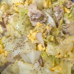 ひろみんmamaの作ってみた!投稿(【豚たまキャベツの旨塩炒め】キャベツ×卵でかさまし♪)