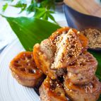 【豚ひき肉100gつなぎは豆腐】ヘルシーれんこんバーグ