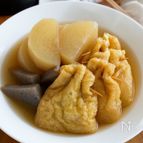 『餅巾着と大根のおでん風』ジュワッとお出汁がしみる♬