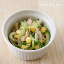 【離乳完了期・幼児食】きゅうりとコーンのツナサラダ