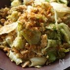 そぼろみたいな、おろし高野とレタスのサッと煮