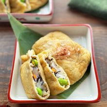 【五目いなりもち】めんつゆとレンジで簡単に！