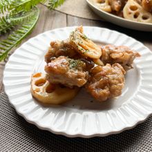 豚こまとれんこんの甘辛焼き