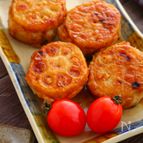 シャキっと♪れんこんの甘辛はさみ焼き