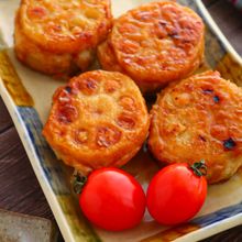 シャキっと♪れんこんの甘辛はさみ焼き