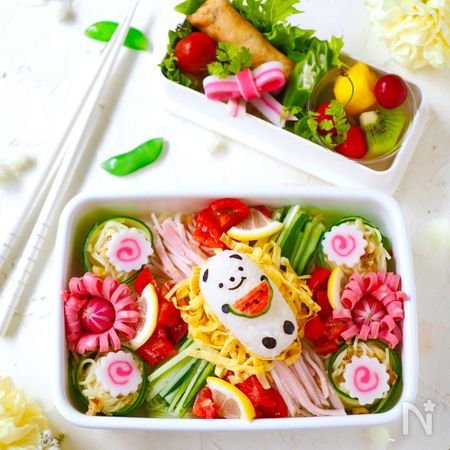 冷やし中華とミニ春巻き弁当 ちょびカワjk弁当 By きゃらきゃら レシピサイト Nadia ナディア プロの料理家のおいしいレシピ