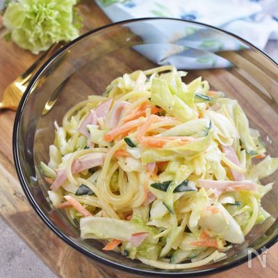 野菜もたっぷり♪　こどもの大好きなスパサラ