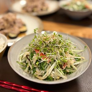 ちゃぴの作ってみた!投稿(爆速完成！【もやしと水菜の柚子胡椒ナムル】)