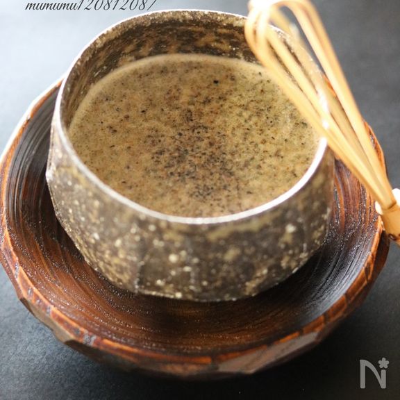 きな粉黒ごま牛乳。