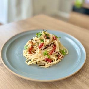 くるぶし。の作ってみた!投稿(梅干しと大葉（青しそ）の塩こんぶ冷製パスタ　簡単すぐ出来る！)