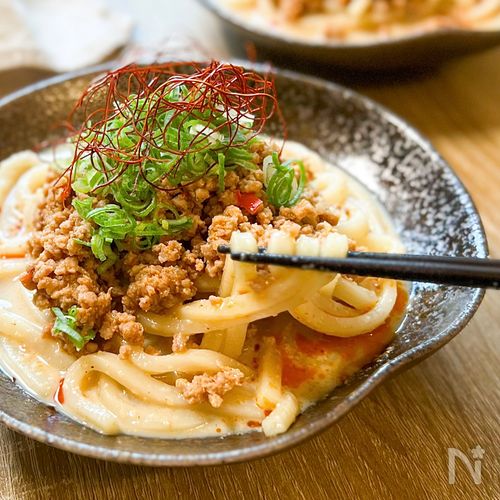 まさかのレンチンだけ!【旨辛冷やし担々うどん】