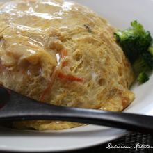 切干大根の天津飯　～塩麹あん～