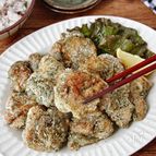 おつまみにも♪鶏もも肉のうま塩のり唐揚げ