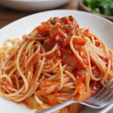 トマト缶で簡単!アマトリチャーナパスタ♡