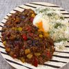 楽ラク手抜キッチン🐶🐾の作ってみた!投稿(【夏野菜キーマカレー】5分の煮込み、水分は野菜のみ)