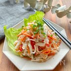 『柚子胡椒マヨのピリ辛大根サラダ』ごまたっぷり風味良し♪
