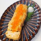 しみじみ美味しい、お砂糖いらずの卵焼き〜いくら乗せ〜