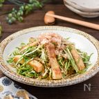 ヘルシーな和風サラダ【水菜と油揚げのじゃこぽんサラダ】