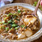 崩し豆腐の中華そぼろあんかけ
