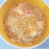 milkの作ってみた!投稿(ささっと簡単!カニカマとキャベツふわとろ卵スープ)
