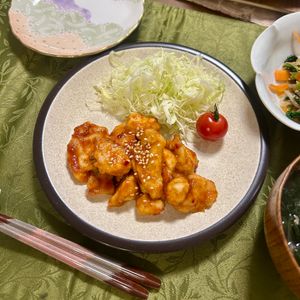 Makimekkoの作ってみた!投稿(焼肉のタレで！簡単ヤンニョムチキン)