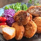 【春の旬野菜】新玉ねぎの豚肉巻きフライ♪胡麻ソースがけ