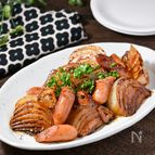 新玉ねぎはこう食べる！【新玉ねぎのガリバタぽん酢ソテー】