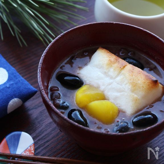 5分で作れる！簡単★黒豆入り甘酒ぜんざい