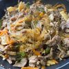 なおの作ってみた!投稿(【戻し不要！革命的な味】フライパン1つ豚こま肉のチャプチェ)