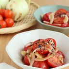 旬を味わう◎新たまねぎとミニトマトのピリ辛中華風マリネ