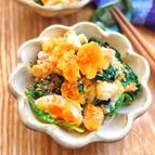 おかわり！が聞ける◎麺つゆ＆マヨのほうれん草とゆで卵のサラダ
