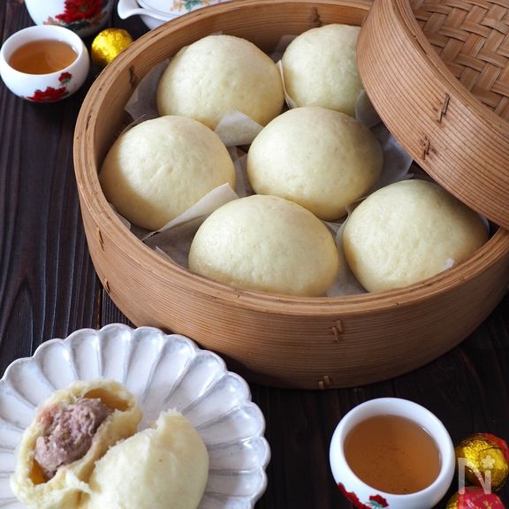 捏ね発酵なしで簡単‼️ふわほかっ！激ウマ肉まん