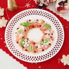 簡単！絶品♡サーモン&ホタテのクリスマス カルパッチョ