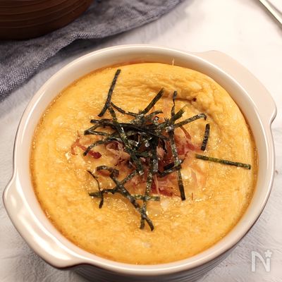 【1000万回再生された】焼くまで30秒!卵と豆腐焼き