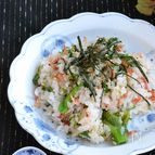 菜の花と桜えびのバター醤油混ぜごはん 