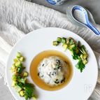 3種の緑野菜のだしかけごはん